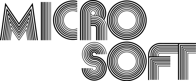 Microsoft logo at the time Altair BASIC was released